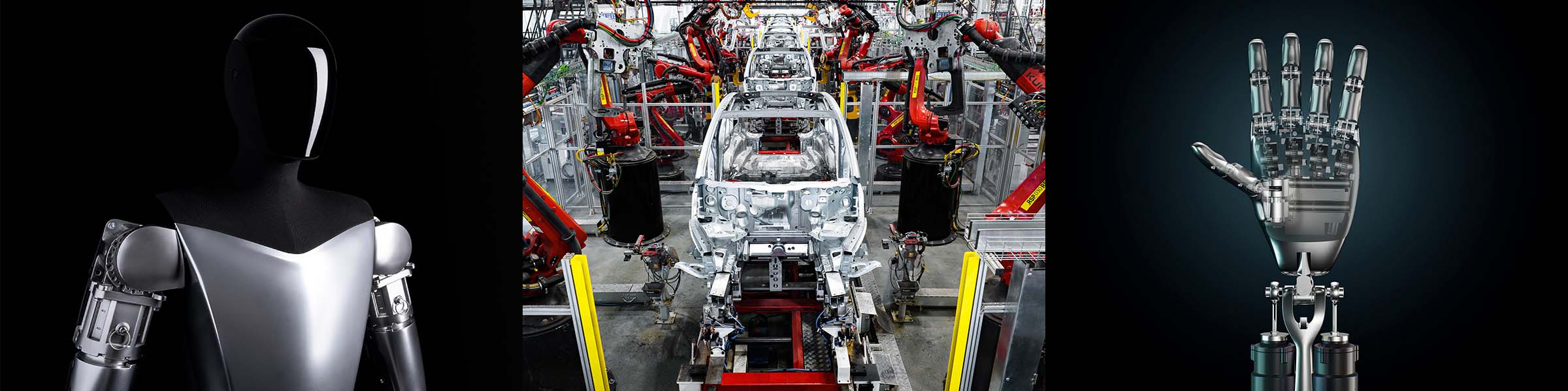 Tesla Optimus robot and manufacturing line