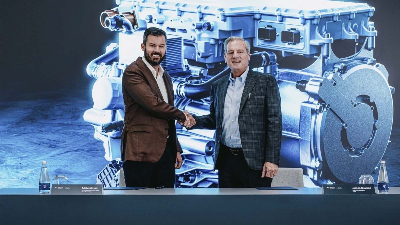 Rimac Technology CEO Mate Rimac and Ceer CEO James DeLuca